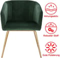 Pikkukuva 8 / 9: Rootz Velvet -ruokailutuoli - Tyylikäs tuoli - Mukavat istuimet - Ergonominen muotoilu, kestävä rakenne, tyylikäs monipuolisuus - 76,5 cm x 43 cm x 41