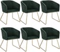 Pikkukuva 1 / 9: Rootz Velvet -ruokailutuoli - Tyylikäs tuoli - Mukavat istuimet - Ergonominen muotoilu, kestävä rakenne, tyylikäs monipuolisuus - 76,5 cm x 43 cm x 41