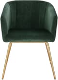 Miniatyrbild 4 av 4: Rootz Velvet Matstolar Set med 2 - Eleganta stolar - Bekväma sittplatser - Robusta och hållbara - Guldmetallben - Halkfria - Enkel montering - 76,5 cm