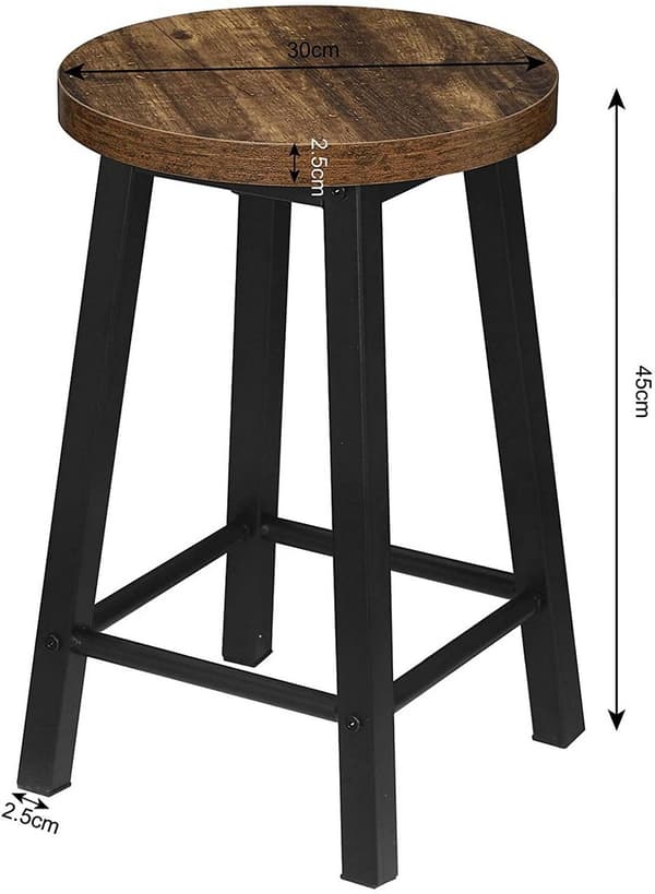 Rootz sæt med 4 spisestuestole - Køkkenstole - Stilfulde siddepladser - Holdbar og ridsefast - Komfortabel med fodstøtter - Pladsbesparende - 30 cm B