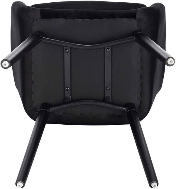Rootz Set med 4 matstolar - Sammetsklädd - Bekväma sittplatser - Hållbar och robust - Mångsidig design - Enkel montering - 81 cm x 40 cm x 42 cm