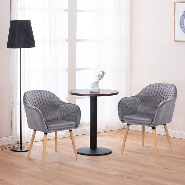 Rootz sæt med 4 fløjls spisestuestole - Elegante siddepladser - Komfortable stole - Ergonomisk design - Holdbar konstruktion - Nem montering - 81 cm x