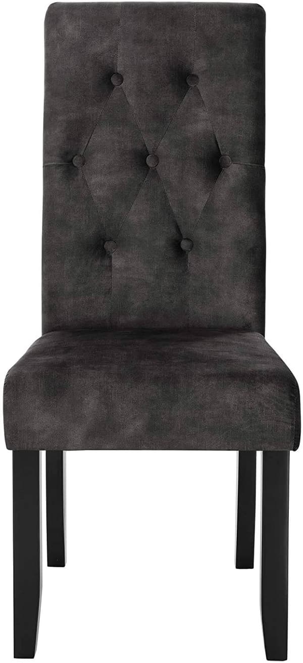 Rootz 4 ruokapöydän tuolin setti - Samettiverhoiltu - Korkeaselkänojat - Tyylikäs muotoilu - Vankka rakenne - Parannettu mukavuus - 107 cm x 47 cm x 4