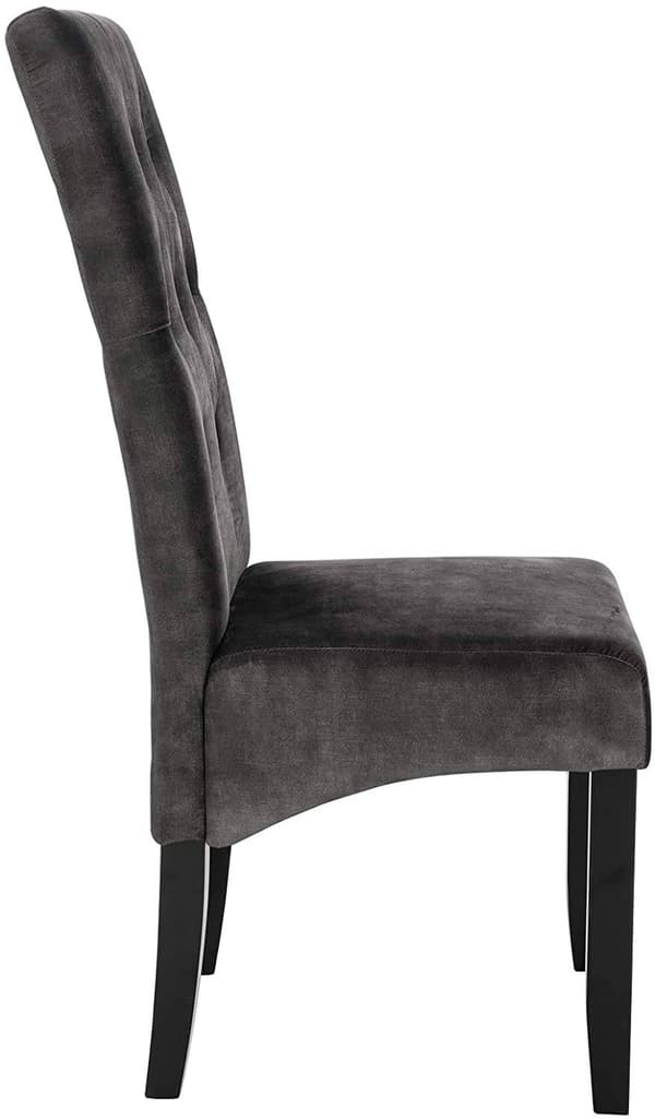 Rootz 4 ruokapöydän tuolin setti - Samettiverhoiltu - Korkeaselkänojat - Tyylikäs muotoilu - Vankka rakenne - Parannettu mukavuus - 107 cm x 47 cm x 4