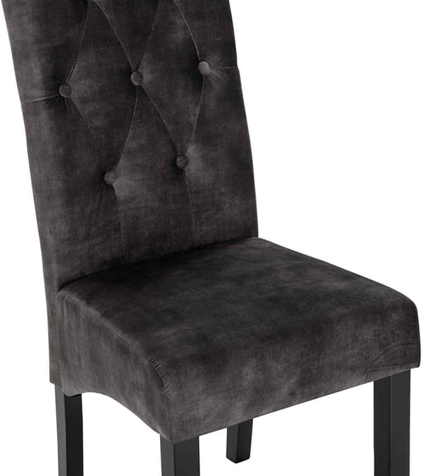 Rootz 4 ruokapöydän tuolin setti - Samettiverhoiltu - Korkeaselkänojat - Tyylikäs muotoilu - Vankka rakenne - Parannettu mukavuus - 107 cm x 47 cm x 4