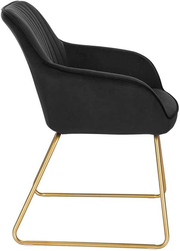 Rootz Velvet -ruokailutuolit - Tyylikkäät istuimet - Mukavat tuolit - Ihoystävällinen Velvet - Ergonominen tuki - Kestävä metallirunko - 45 cm x 44 cm