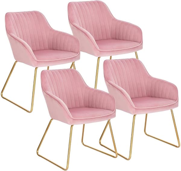 Rootz Velvet Matstolar - Eleganta sittplatser - Bekväma stolar - Hudvänlig sammet - Högdensitetsskum - Slitstark metallram - 45 cm x 44 cm x 78,5 cm