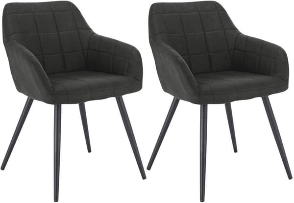 Rootz sæt med 2 spisestuestole - Lænestole - Ergonomiske stole - Komfortable og støttende - Holdbar og stabil - Alsidigt design - 49cm x 43cm x 81cm