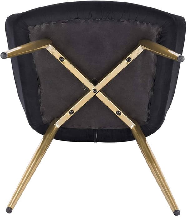 Rootz Velvet -ruokailutuolit - Kultajalkaiset tuolit - Pehmustetut tuolit - Mukavat, kestävät, monipuoliset - 43 cm x 55 cm x 81 cm