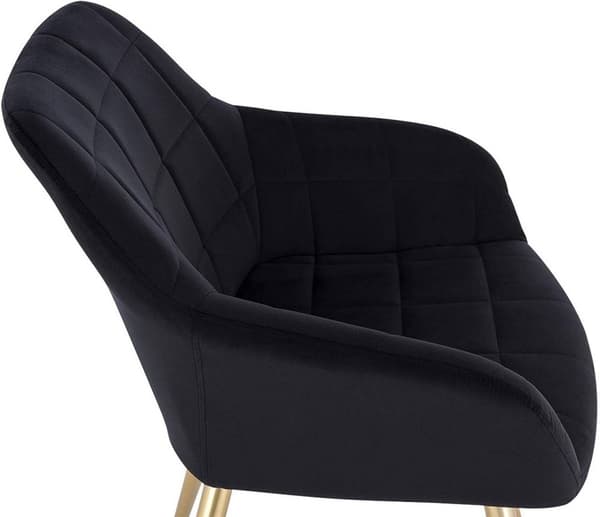 Rootz Velvet -ruokailutuolit - Kultajalkaiset tuolit - Pehmustetut tuolit - Mukavat, kestävät, monipuoliset - 43 cm x 55 cm x 81 cm