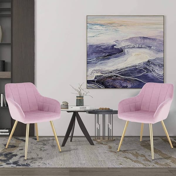 Rootz Velvet -ruokailutuolit - Kultaiset jalat - Tyylikkäät istuimet - Mukavat, kestävät, Lattiansuoja - 43 cm x 55 cm x 81 cm
