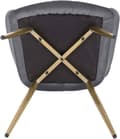 Miniatyrbild 6 av 9: Rootz Velvet Matstolar - Golden Leg Chairs - Elegant sittplats - Bekväm, hållbar, enkel montering - 43cm x 55cm x 81cm
