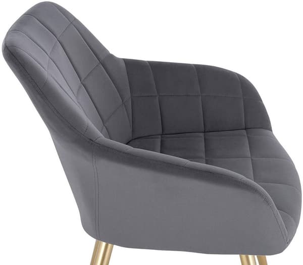 Rootz Velvet Matstolar - Golden Leg Chairs - Elegant sittplats - Bekväm, hållbar, enkel montering - 43cm x 55cm x 81cm