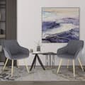 Miniatyrbild 2 av 9: Rootz Velvet Matstolar - Golden Leg Chairs - Elegant sittplats - Bekväm, hållbar, enkel montering - 43cm x 55cm x 81cm