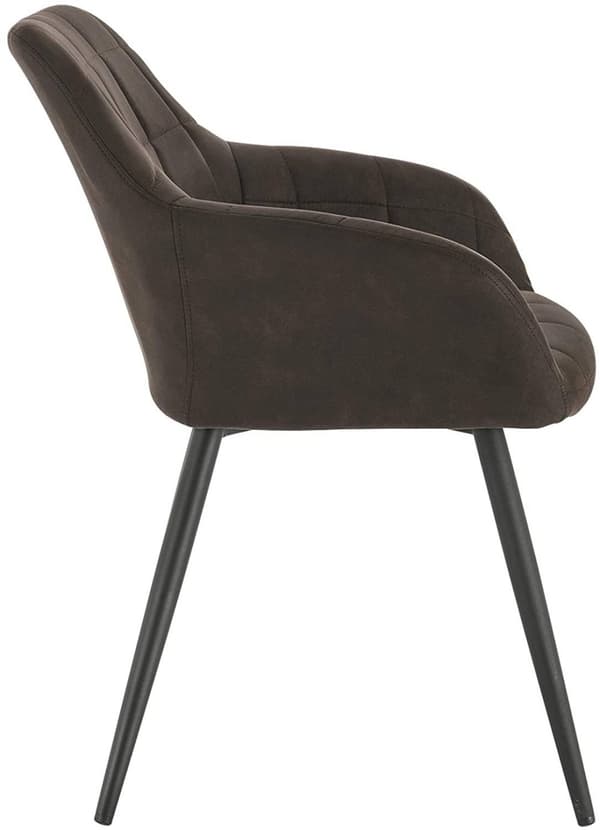 Rootz Set med 4 matstolar - Bekväma sittplatser - Robust design - Golvskydd - Högdensitetsskum - Metallisk ram - 49cm x 43cm