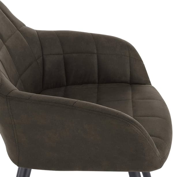 Rootz Set med 4 matstolar - Bekväma sittplatser - Robust design - Golvskydd - Högdensitetsskum - Metallisk ram - 49cm x 43cm