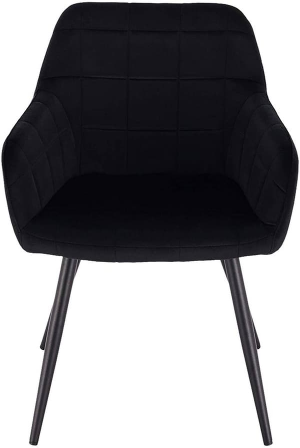 Rootz Set med 2 matstolar - Fåtöljer med sammetssits - Metallben - Bekväma & Ergonomiska - Hållbar & Stabil - Mångsidig & Snygg - 49cm x 43cm x 81cm