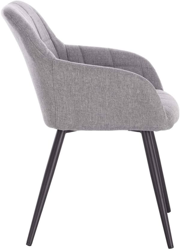 Rootz 4 ruokapöydän tuolin setti - Nojatuolit - Pellavaverhoillut istuimet - Ergonominen ja mukava - Kestävät metallijalat - Säädettävät liukumattomat