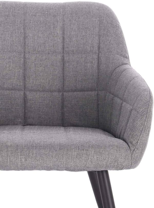 Rootz 4 ruokapöydän tuolin setti - Nojatuolit - Pellavaverhoillut istuimet - Ergonominen ja mukava - Kestävät metallijalat - Säädettävät liukumattomat