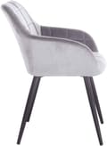 Miniatyrbild 4 av 10: Rootz Velvet Matstolar - Eleganta sittplatser - Bekväma stolar - Ergonomisk design - Hållbar konstruktion - Mångsidig stil - 49cm x 43cm x 81cm