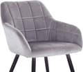 Miniatyrbild 6 av 10: Rootz Velvet Matstolar - Eleganta sittplatser - Bekväma stolar - Ergonomisk design - Hållbar konstruktion - Mångsidig stil - 49cm x 43cm x 81cm