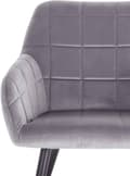 Miniatyrbild 7 av 10: Rootz Velvet Matstolar - Eleganta sittplatser - Bekväma stolar - Ergonomisk design - Hållbar konstruktion - Mångsidig stil - 49cm x 43cm x 81cm