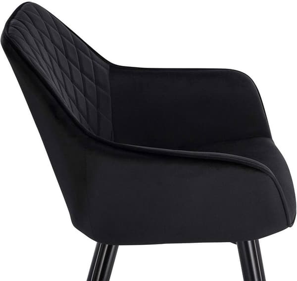 Rootz Velvet spisestuestolesæt - Ergonomisk stol - Stilfuld siddeplads - Komfortabel, holdbar, nem montering - 41 cm x 45 cm x 84 cm