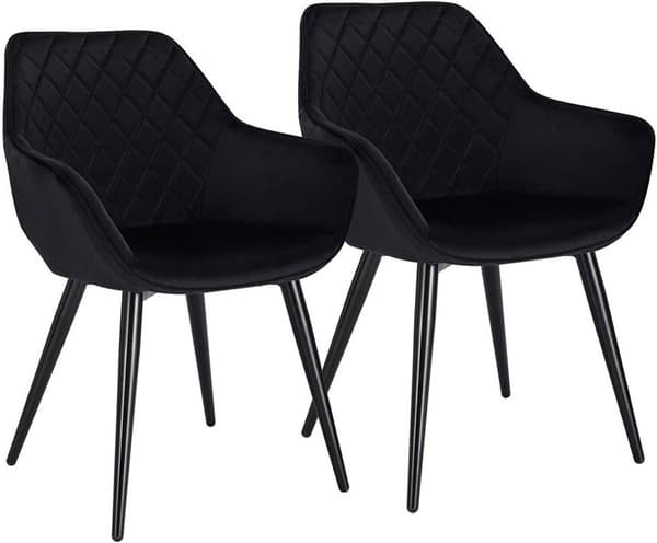 Rootz Velvet -ruokailutuolisarja - Ergonominen tuoli - Tyylikäs istuin - Mukava, kestävä, helppo koota - 41 cm x 45 cm x 84 cm