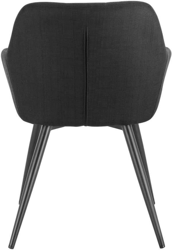 Rootz 4 ruokapöydän tuolin setti - Ergonominen istuin - Tyylikkäät pellavapehmustetut tuolit - Mukavat, kestävät, monipuoliset - Metallirunko - 49 cm