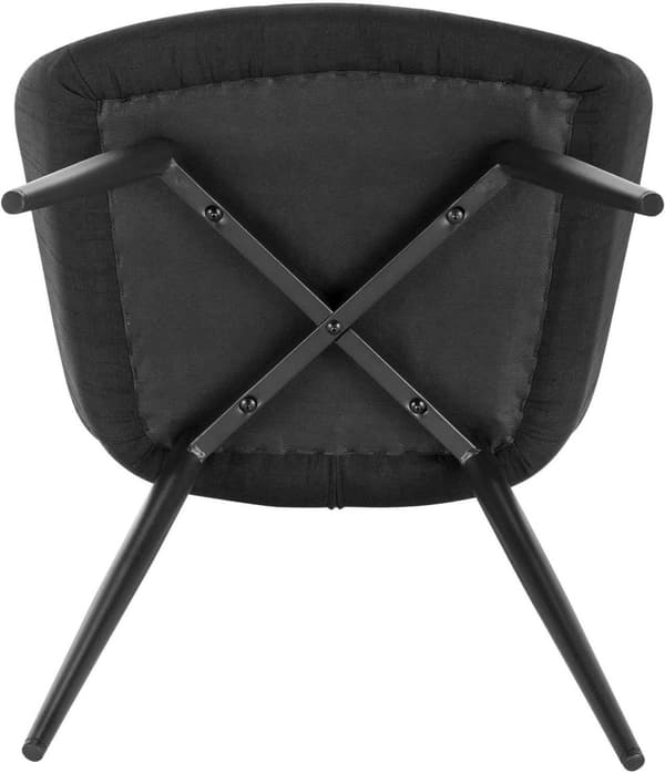 Rootz 4 ruokapöydän tuolin setti - Ergonominen istuin - Tyylikkäät pellavapehmustetut tuolit - Mukavat, kestävät, monipuoliset - Metallirunko - 49 cm