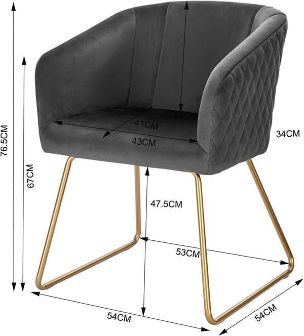 Rootz Velvet -ruokailutuoli - Tyylikäs tuoli - Mukavat istuimet - Ergonominen muotoilu, tyylikäs monipuolisuus, kestävä rakenne - 76,5 cm x 43 cm x 41