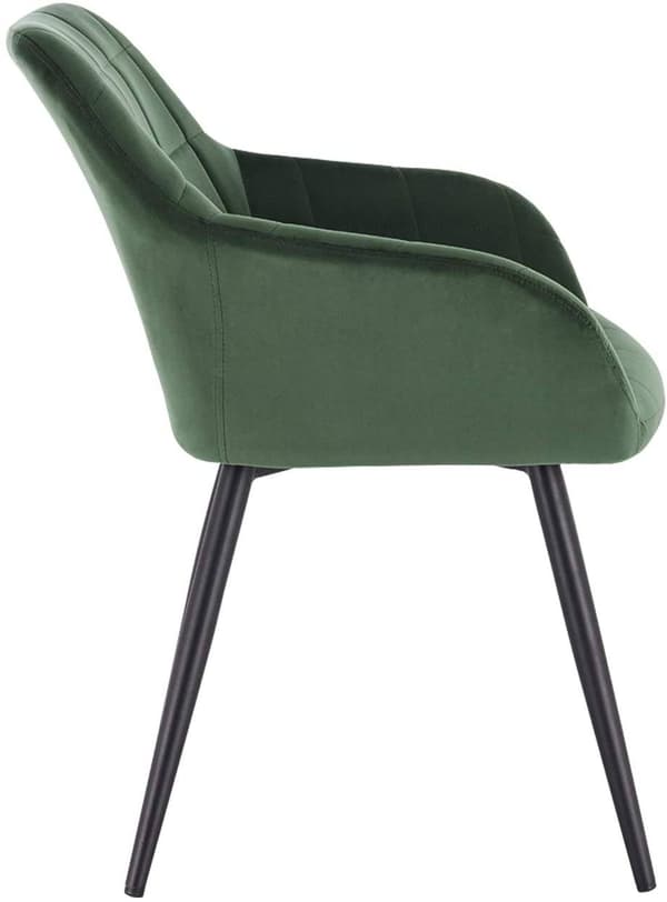 Rootz 4 ruokapöydän tuolin setti - Velvet nojatuolit - Metallirunkoiset tuolit - Mukavat ja ergonomiset - Kestävä ja vakaa - Tyylikäs muotoilu - Tumma