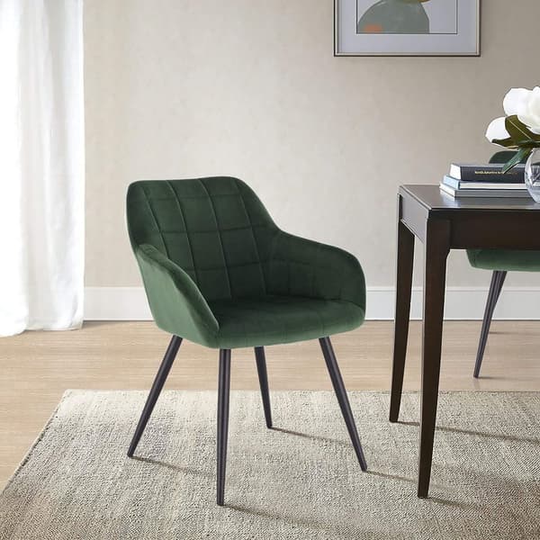 Rootz 4 ruokapöydän tuolin setti - Velvet nojatuolit - Metallirunkoiset tuolit - Mukavat ja ergonomiset - Kestävä ja vakaa - Tyylikäs muotoilu - Tumma