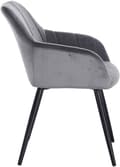 Miniatyrbillede 4 af 10: Rootz Velvet spisestuestole - Elegante siddepladser - Komfortable stole - Plys fløjl, Ergonomisk Design, Holdbar konstruktion - 49cm x 43cm x 81cm