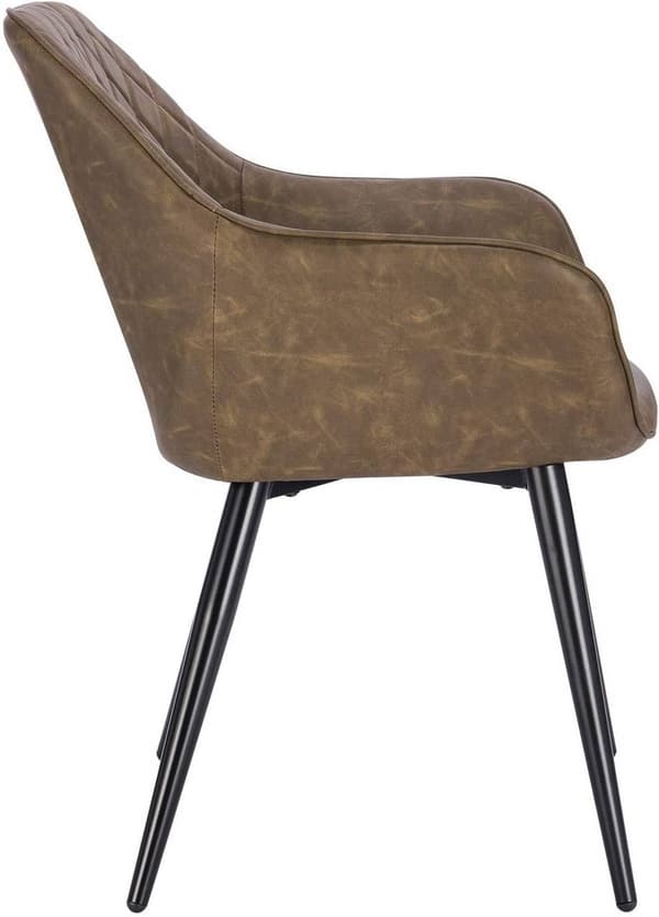 Rootz Set med 4 stoppade matstolar - Fåtöljer - Imitationssäten - Bekväma och ergonomiska - Slitstark metallram - Justerbara fötter - 41cm x 45cm