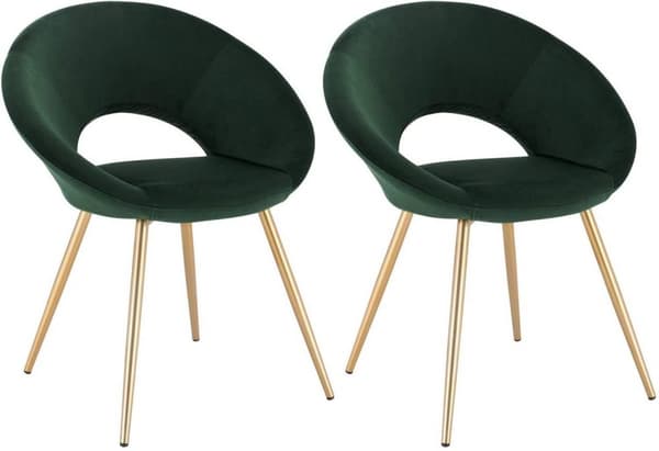 Rootz 2 Velvet-ruokailutuolin setti - Tyylikkäät tuolit - Mukavat istuimet - Tyylikäs muotoilu - Kestävä rakenne - Liukumaton - 78 cm x 35 cm x 45 cm