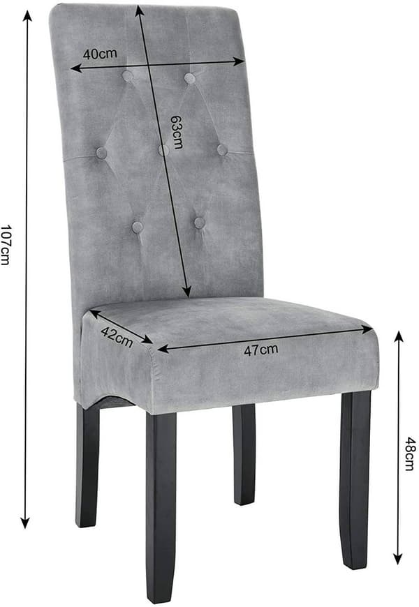 Rootz Velvet spisestuestole - Elegante stole - Stilfulde siddepladser - Ergonomisk design - Luksuriøst fløjl - Holdbar træramme - 47cm x 42cm x 107cm