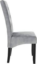 Miniatyrbillede 5 af 7: Rootz Velvet spisestuestole - Elegante stole - Stilfulde siddepladser - Ergonomisk design - Luksuriøst fløjl - Holdbar træramme - 47cm x 42cm x 107cm