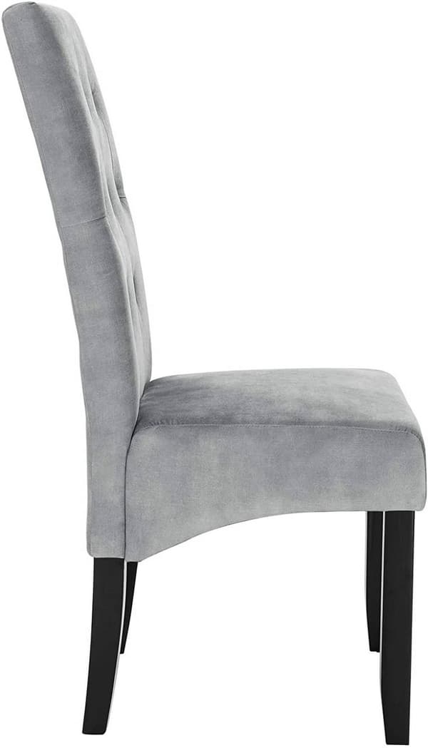 Rootz Velvet spisestuestole - Elegante stole - Stilfulde siddepladser - Ergonomisk design - Luksuriøst fløjl - Holdbar træramme - 47cm x 42cm x 107cm