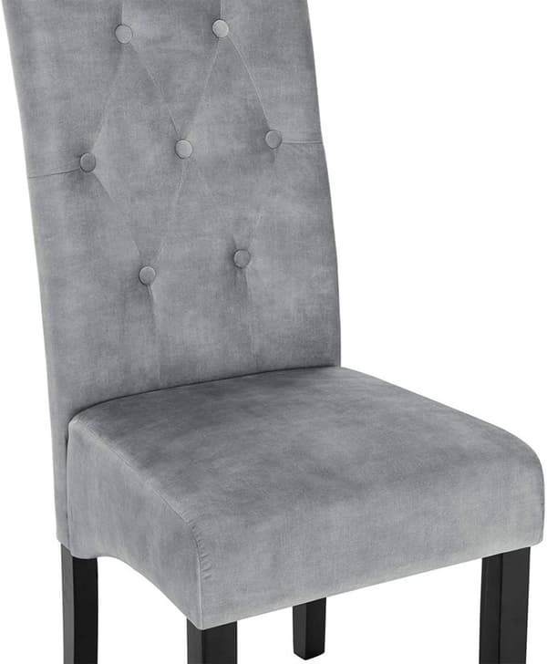 Rootz Velvet spisestuestole - Elegante stole - Stilfulde siddepladser - Ergonomisk design - Luksuriøst fløjl - Holdbar træramme - 47cm x 42cm x 107cm