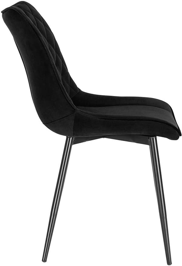 Rootz Velvet spisestuestole Sæt med 4 - Elegante stole - Komfortable siddepladser - Holdbar og skridsikker - Ergonomisk design - 46 x 40,5 cm Sædestør