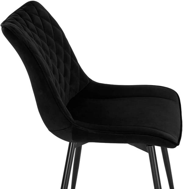 Rootz Velvet spisestuestole Sæt med 4 - Elegante stole - Komfortable siddepladser - Holdbar og skridsikker - Ergonomisk design - 46 x 40,5 cm Sædestør