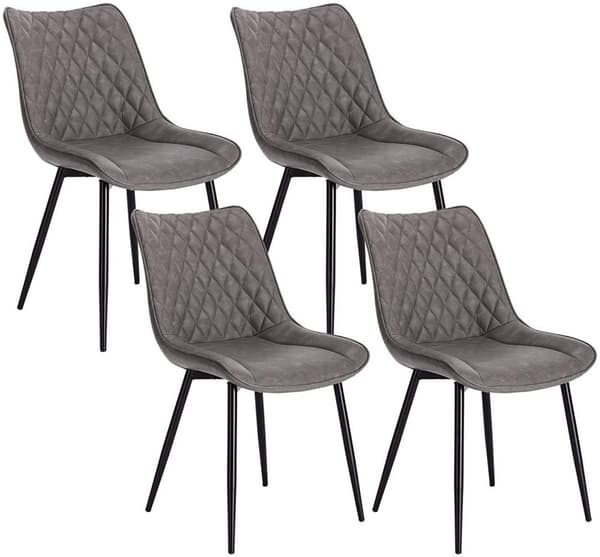 Rootz 4 ruokapöydän tuolin setti - Keittiötuolit - Modernit istuimet - Kestävä metallirunko - Ergonominen mukavuus - Helppo kokoaminen - 46 x 40,5 cm