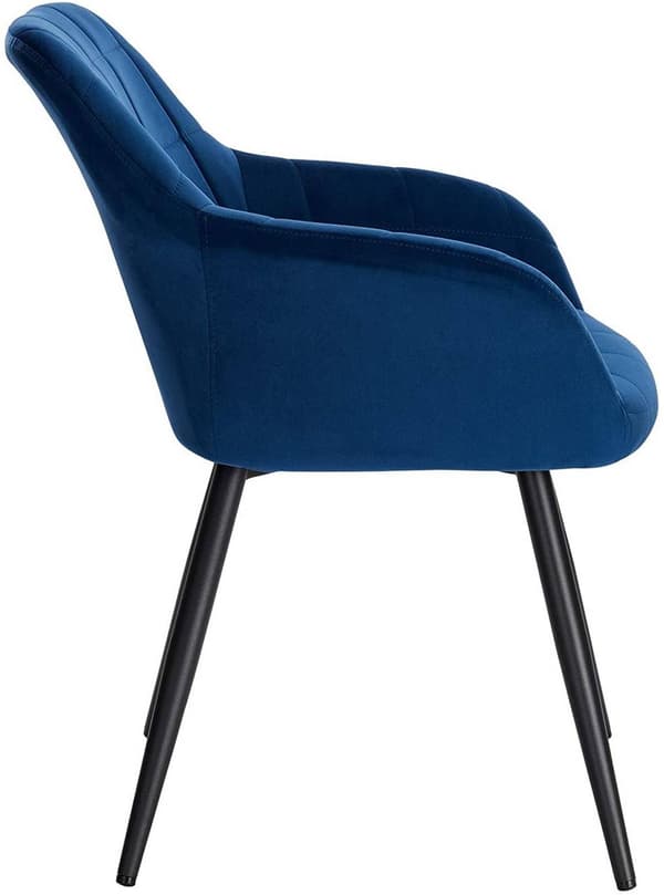Rootz sæt med 2 spisestuestole - Lænestole - Fløjlssæder - Komfortable og ergonomiske - Holdbar og stabil - Alsidig og stilfuld - 49 cm x 43 cm