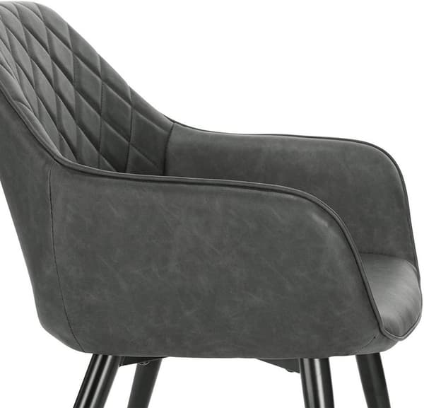 Rootz sæt med 4 polstrede spisestuestole - Lænestole - Imiteret læderstole - Komfortable og ergonomiske - Holdbar og robust - Alsidig og stilfuld - 41