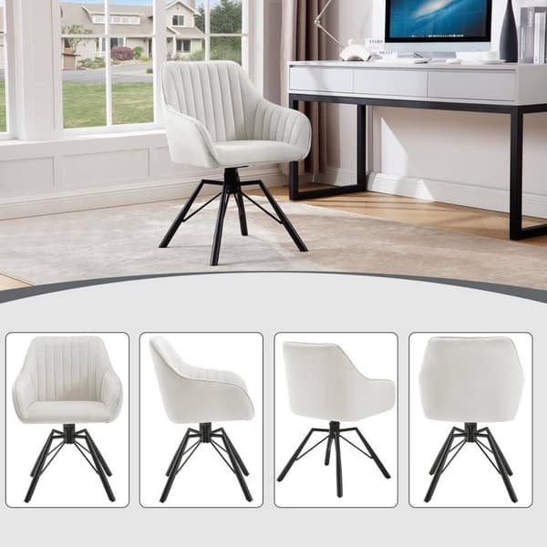 Rootz Velvet pyörivä ruokatuolisarja 2 kpl - Kääntyvät tuolit - Mukavat istuimet - Pehmoverhoilu - 360 asteen kierto - Tukeva metallijalusta - 58 cm x