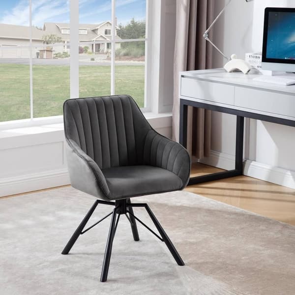 Rootz pyörivät ruokapöydän tuolit, 2 kpl - Velvet nojatuolit - Kääntötuolit - 360 astetta kääntyvät, mukavat ja tukevat - 58 cm x 83,5 cm x 53,5 cm