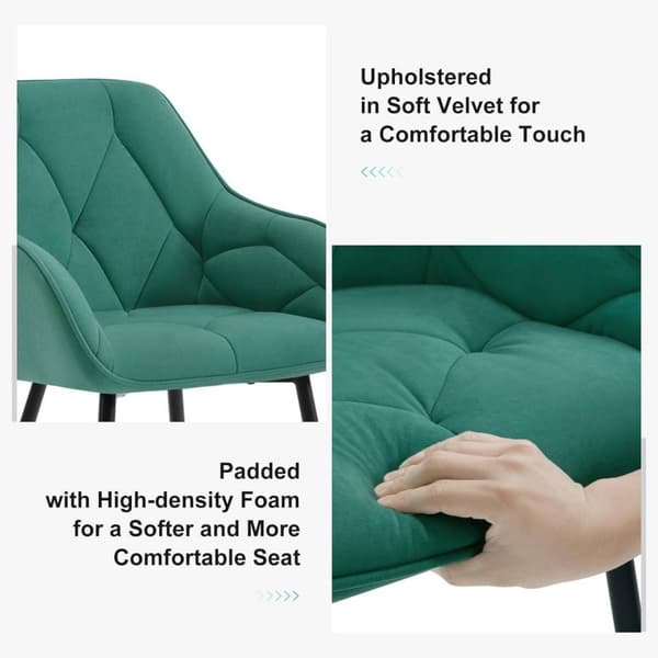 Rootz Velvet spisestuestol - Elegant stol - Komfortabel siddeplads - Luksuriøs fløjl - Holdbar metalramme - Ergonomisk design - 56cm x 83,5cm x 53cm