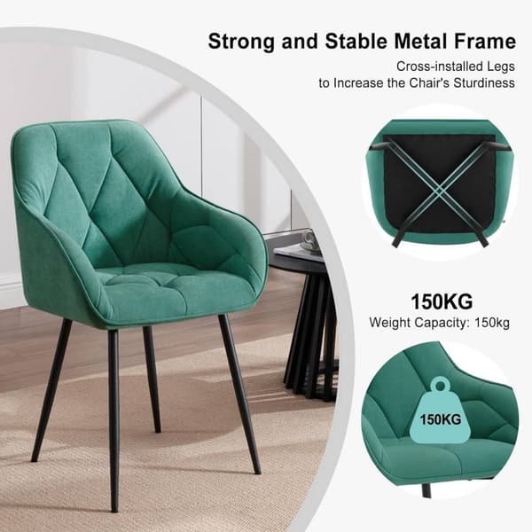 Rootz Velvet spisestuestol - Elegant stol - Komfortabel siddeplads - Luksuriøs fløjl - Holdbar metalramme - Ergonomisk design - 56cm x 83,5cm x 53cm