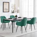 Miniatyrbillede 2 af 8: Rootz Velvet spisestuestol - Elegant stol - Komfortabel siddeplads - Luksuriøs fløjl - Holdbar metalramme - Ergonomisk design - 56cm x 83,5cm x 53cm